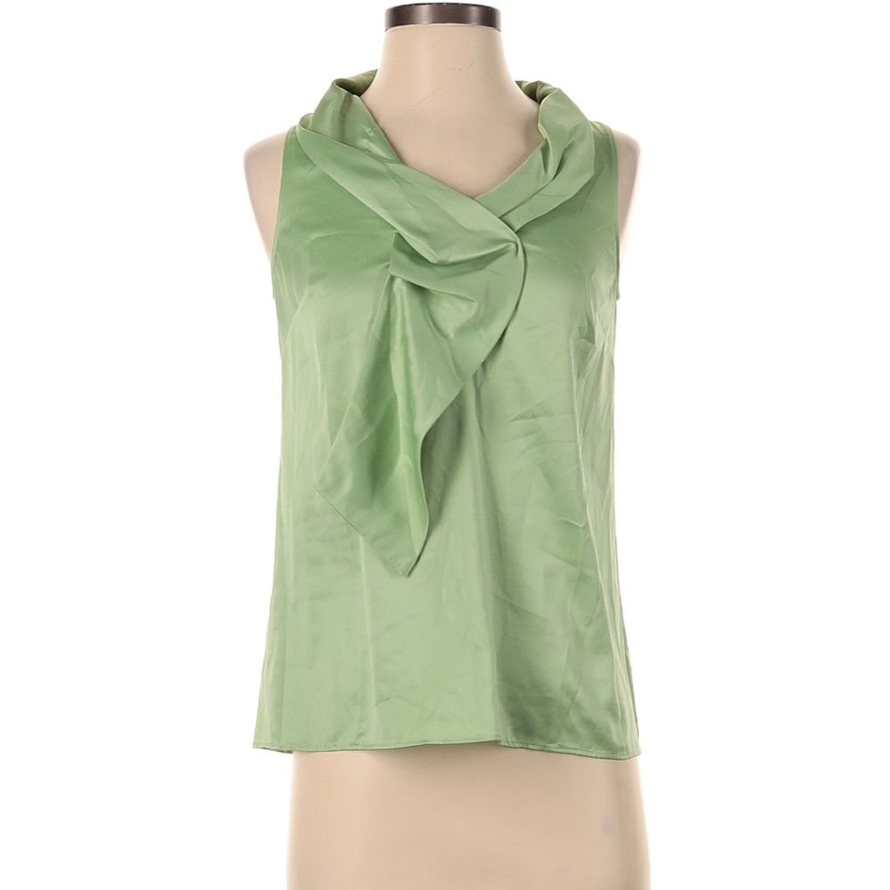 Elegant Green Sleeveless Blouse